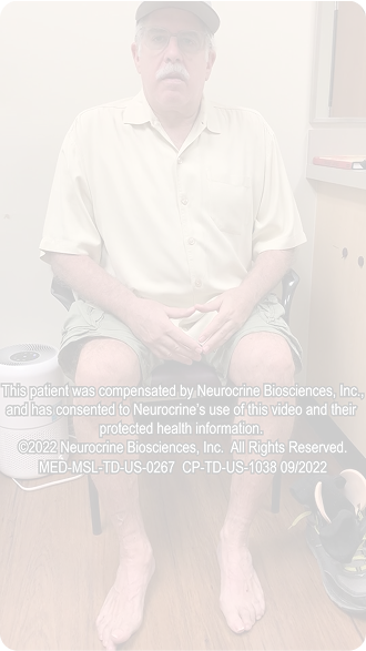 Multiple Movement Disorders: 69-year-old man With mild/moderate tardive dyskinesia, manifesting as foot movements, as well as essential tremor (not part of the tardive dyskinesia diagnosis)