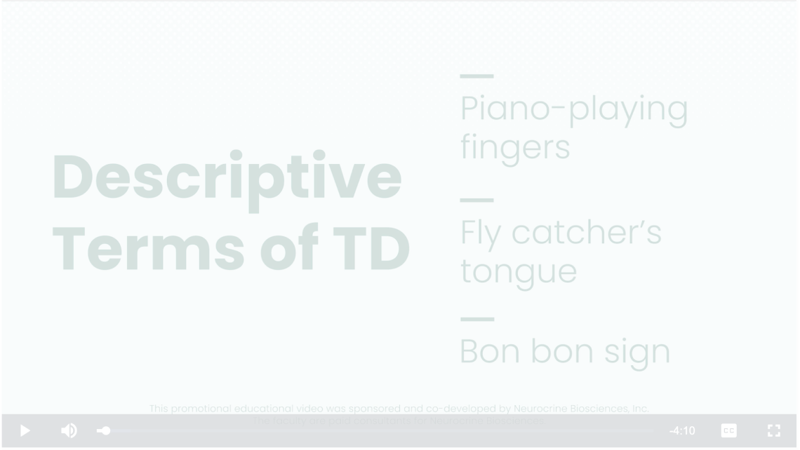 Descriptive Terms of TD