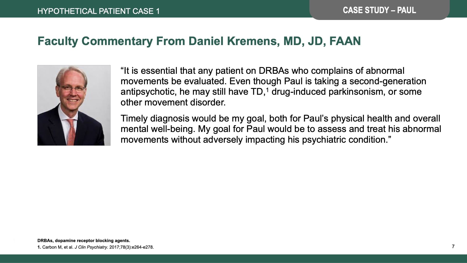Tardive Dyskinesia Differential Diagnosis Slide Library for Clinicians in Training, Slide 7