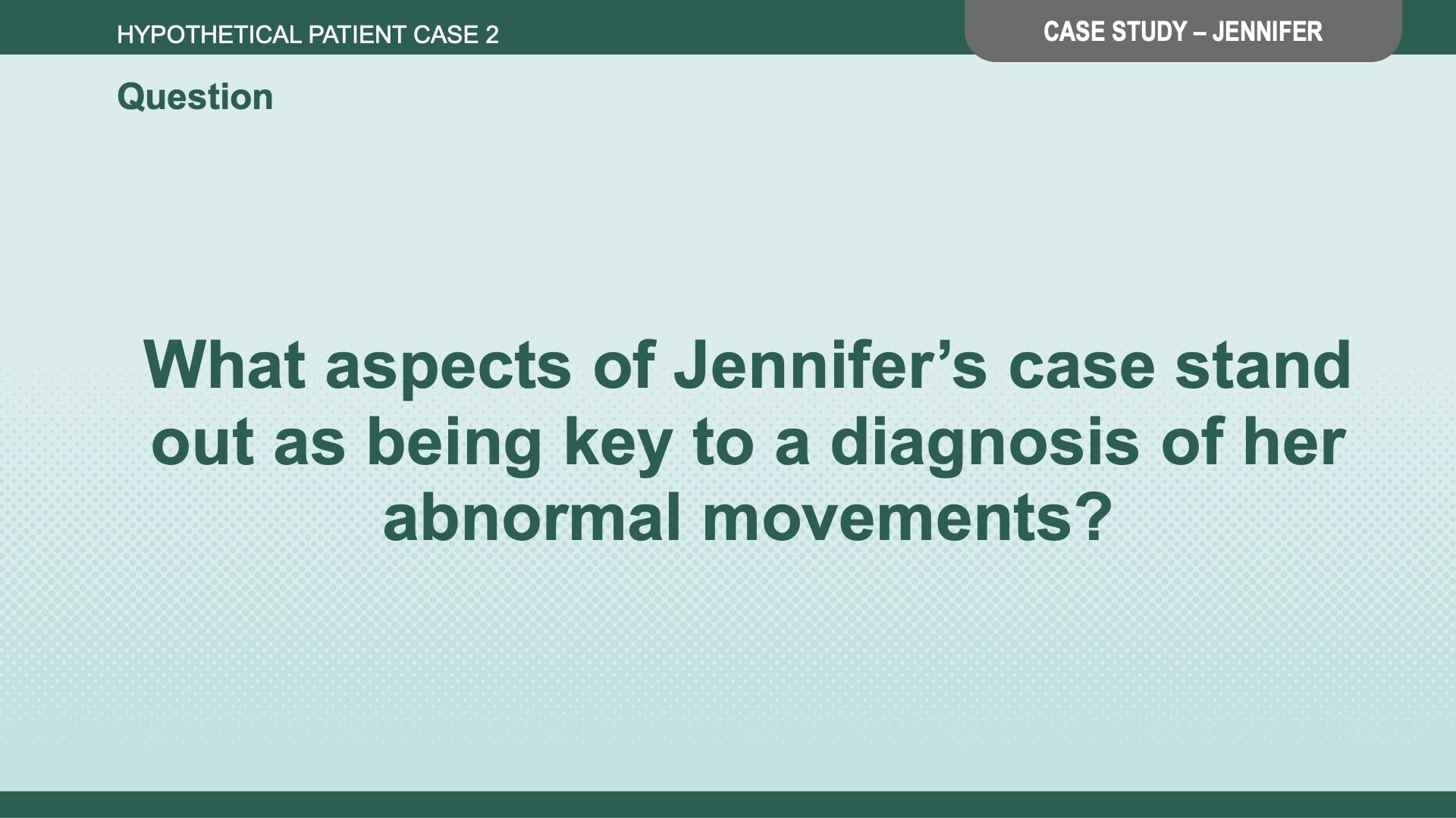 Tardive Dyskinesia Differential Diagnosis Slide Library for Clinicians in Training, Slide 48