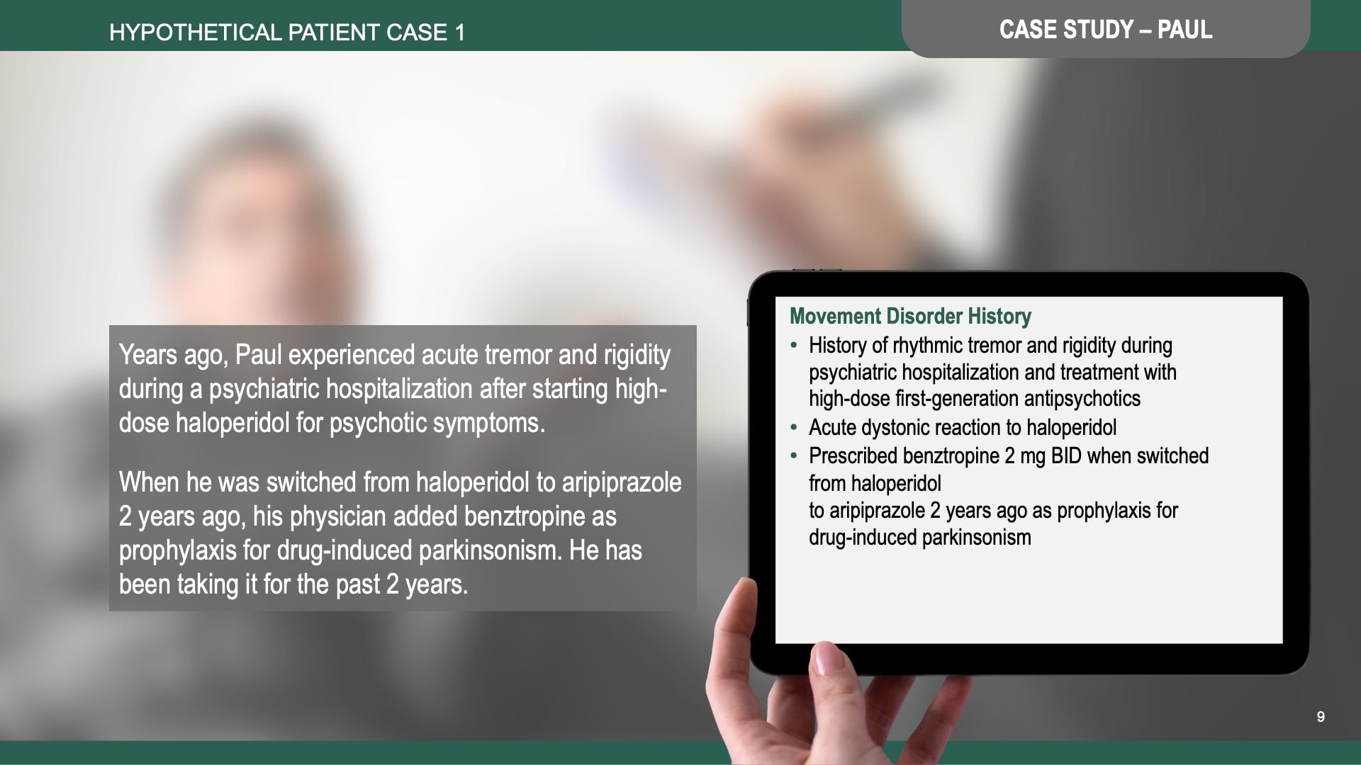 Tardive Dyskinesia Differential Diagnosis Slide Library for Clinicians in Training, Slide 9