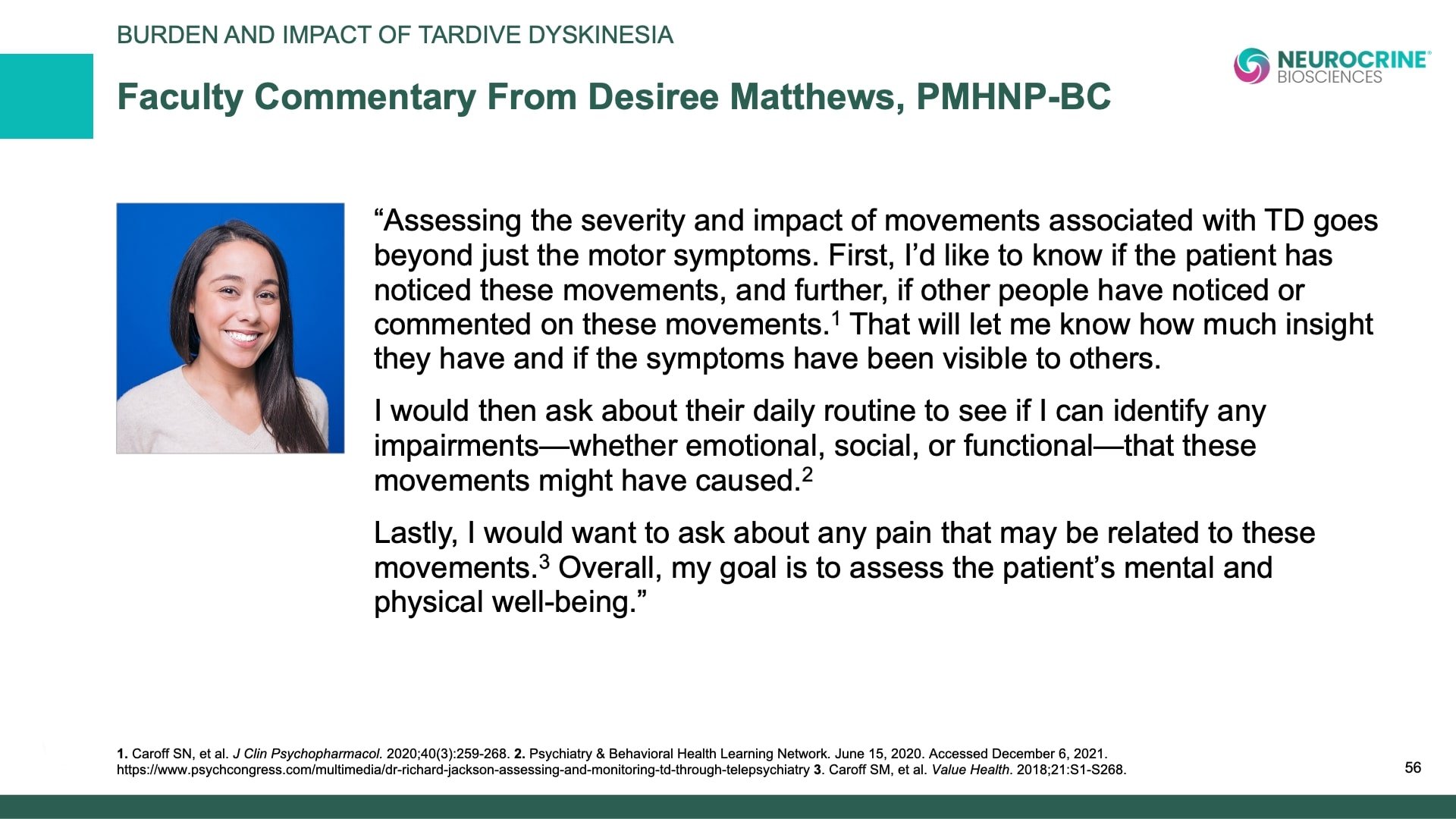Tardive Dyskinesia Differential Diagnosis Slide Library for Clinicians in Training, Slide 56