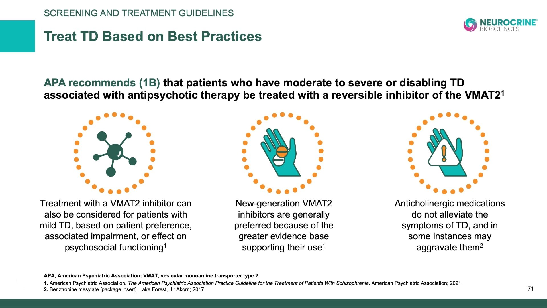 Tardive Dyskinesia Differential Diagnosis Slide Library for Clinicians in Training, Slide 71