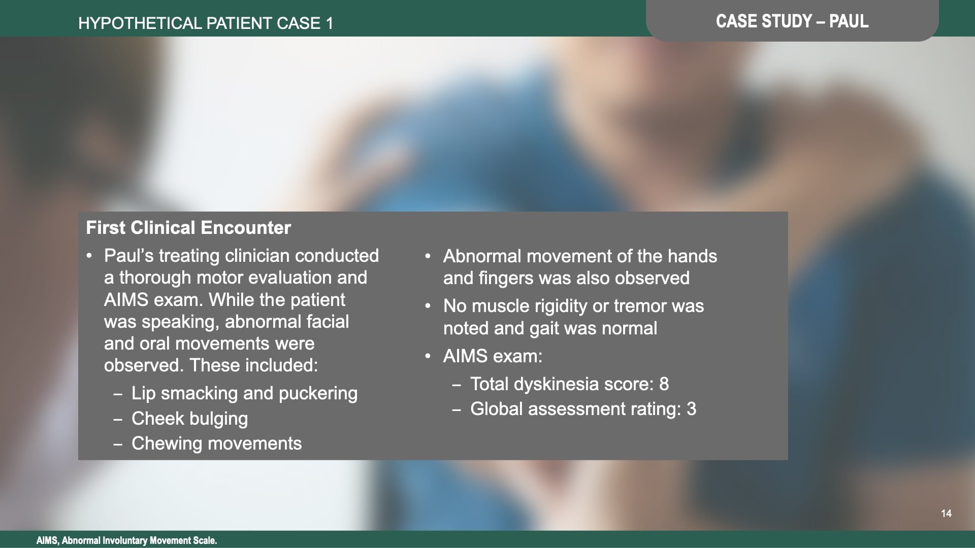 Tardive Dyskinesia Differential Diagnosis Slide Library for Clinicians in Training, Slide 14